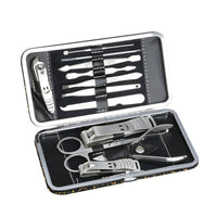 12 Pcs/set Manicure Pedicure Kit Nail Clippers Professional Grooming Kit