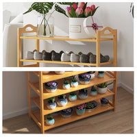 Multi-layers Bamboo Shoe Rack Storage Organizer Wooden Flower Stand Shelf(5 Layers)