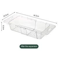 2 Pack Retractable Dish Drying Rack Basket Drainer Over The Sink(Green)