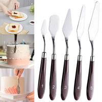 Cake Cream Spatula 5 Pcs/Set Stainless Steel Frosting Spatula Baking Pastry Tools