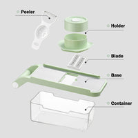 Vegetable Stainless Steel Chopper Multifunctional Food Slicer with Container Crusher Food Processor Pro Onion Grater Carrot Cutter