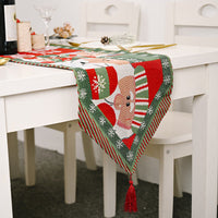 Christmas Table Runner thickened knitted Dining Tablecloth Xmas Party Decor(Santa Claus)