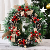 Christmas Wreath Door Garland Decoration Front Door Hanging Flowers Tree Decor(H1-3)