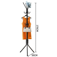 Freestanding Coat Rack with 12 Hooks 3-Tier Metal Hat Hanger Coat Tree(White)