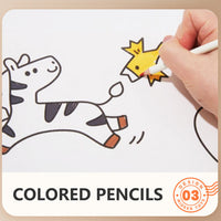 44cm*10m Kids Drawing Roll Color Filling Paper Graffiti Scroll Coloring Paper Toy(Style 01:2 themes)