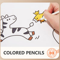 44cm*10m Kids Drawing Roll Color Filling Paper Graffiti Scroll Coloring Paper Toy(Style 02:5 themes)