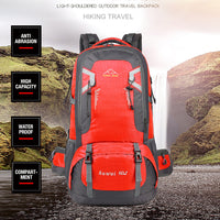 60L Waterproof Outdoor Hiking Backpack Camping Outdoor Trekking Bag(Black)