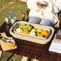 3 In 1 Folding Camping Storage Box Outdoor Food Fruit Container Picnic Table Basket