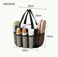 Large Capacity Mesh Multi-pocket Beach Bag Portable Travel Swimming Storage(Medium)