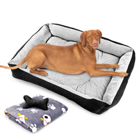 Vaka Navy Dog Bed Pet Cat Calming Floor Mat Sleeping Cave Washable Extra Large 29704