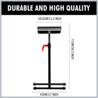 Foldable Roller Support Stand Adjustable Bench Holder 67-110cm Heavy Duty Steel