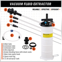 HORUSDY 7L Manual & Pneumatic Oil Extractor Waste Fluid Transfer Pump Suction