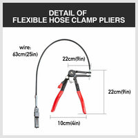 Long Hose Clamp Pliers 24" Flexible Extension Wire Oil Fuel Hose Clip Remove