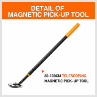 Large Magnetic Pick Up Tool Extra Long Telescopic Hold 30kg Extensible 60-100cm