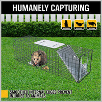 2 Size (small + large)Animal Trap Cage Humane Live Steel Catch Possum Fox Rat Cat Rabbit Bird