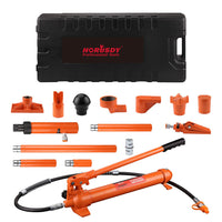 12T Porta Power Kit Hydraulic Ram Pump Oil Hose Automotive Body Repair Tool