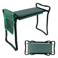 HORUSDY Garden Kneeler Bench Foldable Stool Knee Soft Pad Seat with Tool Pouch
