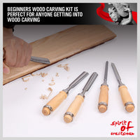 12Pc Wood Carving Chisel Set Knife High Carbon Steel Woodworking Rolling Pouch
