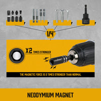 10Pc Magnetic Extension Socket Drill Bit Holder 1/4" Hex Screwdriver Nut Driver