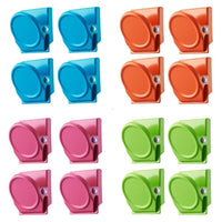 16Pc Magnetic Spring Clamps Magnet Refrigerator Clips Note Holder Fridge Tips
