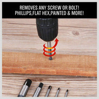 New 6Pc Damaged Screw Extractor Ezy Set Easy Out Broken Screw Bolt Remover Kit