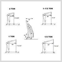 2-Ton Hydraulic Engine Crane Foldable Hoist Stand for Mobile Garage Lifting- Workshop Essential
