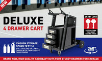 New 4-Drawer Welding Trolley Cart Welder Cabinet MIG TIG ARC Plasma Cutter Bench