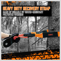 Heavy Duty Recovery Tow Strap Kit 4" x 20Ft Snatch Straps - 18T/40,000LB Break Strength for Off-Roading Recovery and Hauling