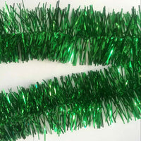 5x 2.5m Christmas Tinsel Xmas Garland Sparkly Snowflake Party Natural Home Décor, Traditional Green