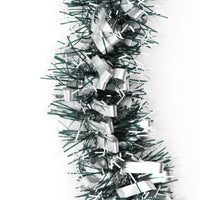 5x 2.5m Christmas Tinsel Xmas Garland Sparkly Snowflake Party Natural Home Décor, Bows (Silver Black)