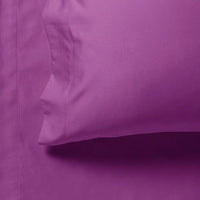 1000TC Ultra Soft Fitted Sheet & 2 Pillowcases Set - Double Size Bed - Purple