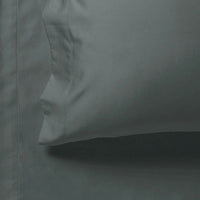 1000TC Ultra Soft Fitted Sheet & 2 Pillowcases Set - Double Size Bed - Charcoal