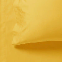 1000TC Ultra Soft Fitted Sheet & 2 Pillowcases Set - King Size Bed - Yellow