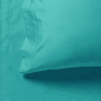 1000TC Ultra Soft King Size Bed Teal Flat & Fitted Sheet Set