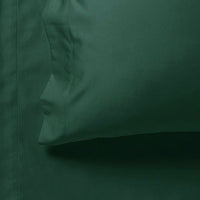 1000TC Ultra Soft King Size Bed Dark Green Flat & Fitted Sheet Set
