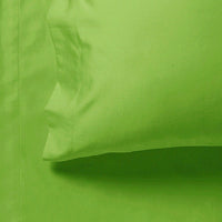 1000TC Ultra Soft Fitted Sheet & Pillowcase Set - King Single Size Bed - Green
