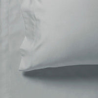 1000TC Ultra Soft Fitted Sheet & 2 Pillowcases Set - Queen Size Bed - Silver