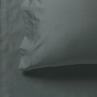 1000TC Ultra Soft Fitted Sheet & Pillowcase Set - Single Size Bed - Charcoal