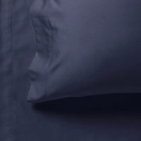 1000TC Ultra Soft Fitted Sheet & Pillowcase Set - Single Size Bed - Midnight Blue