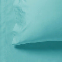 1000TC Ultra Soft Fitted Sheet & Pillowcase Set - Single Size Bed - Aqua