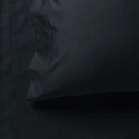 1000TC Ultra Soft Fitted Sheet & 2 Pillowcases Set - Super King Size Bed - Black