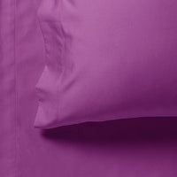 1000TC Ultra Soft Super King Size Bed Purple Flat & Fitted Sheet Set