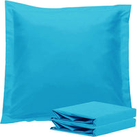 1000TC Premium Ultra Soft European Pillowcases 2-Pack Light Blue