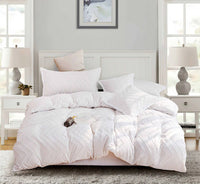 Tufted Boho Wave Jacquard King Size White Duvet Doona Quilt Cover Set