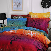 Rainbow Tree Queen Size Bed Quilt/Doona/Duvet Cover Set