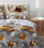 Christmas Gift Queen Size Quilt/Doona/Duvet Cover Set