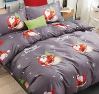 Christmas Santa Queen Size Quilt/Doona/Duvet Cover Set