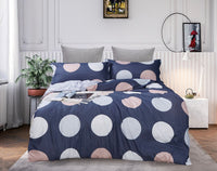 Circles Queen Size Quilt/Doona/Duvet Cover Set