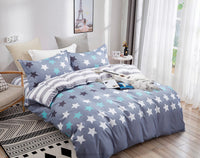 Stars Super King Size Quilt/Doona/Duvet Cover Set