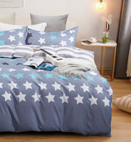 Stars Super King Size Quilt/Doona/Duvet Cover Set